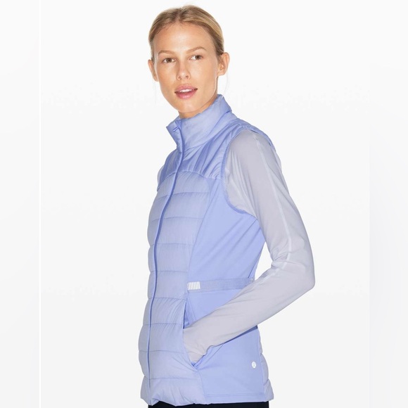 🍒LULULEMON DOWN FOR IT ALL VEST sz 12 Jacket 700Fill LAVENDER DUSK Purple Lilac - Picture 6 of 9